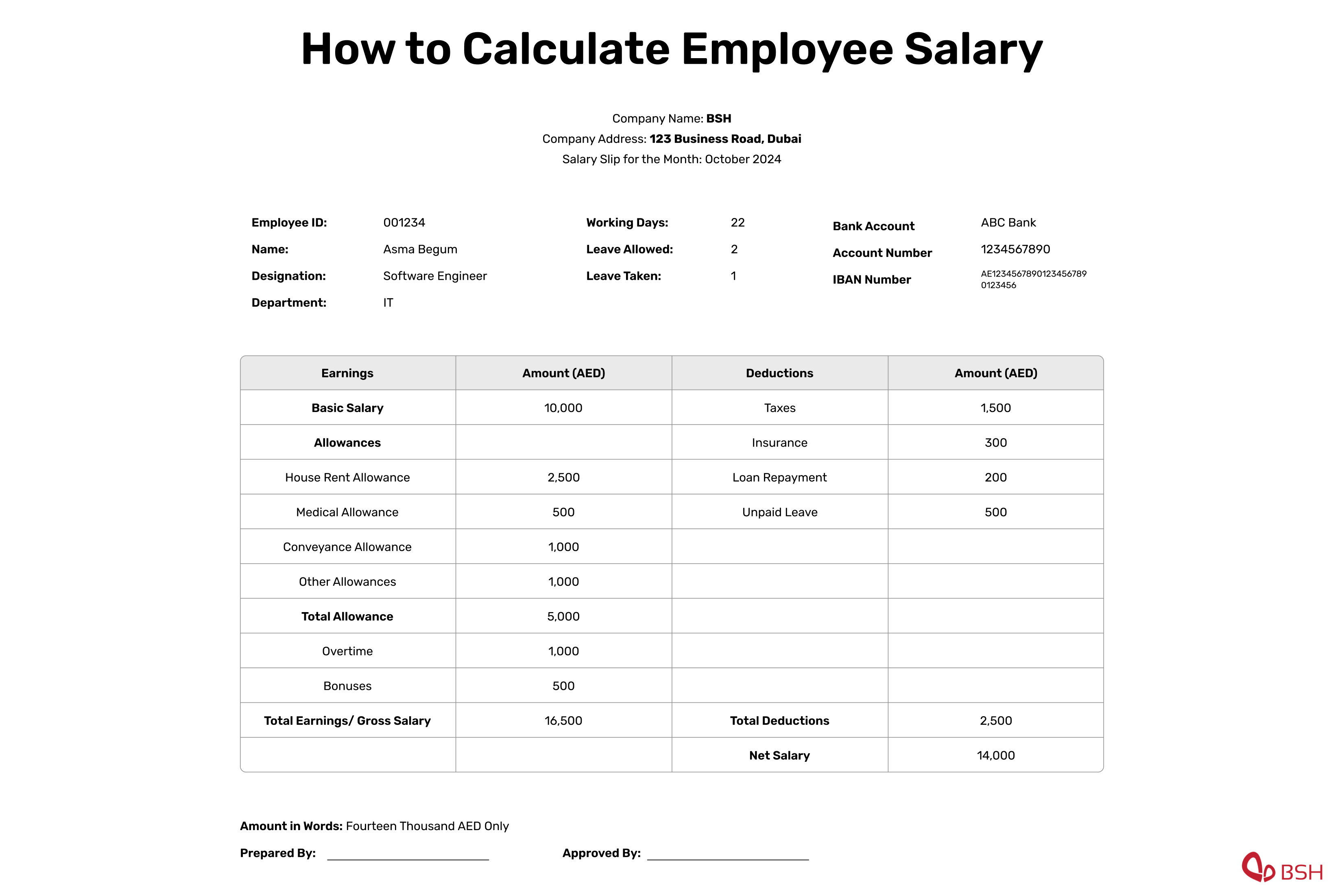 how to calculate employee salary